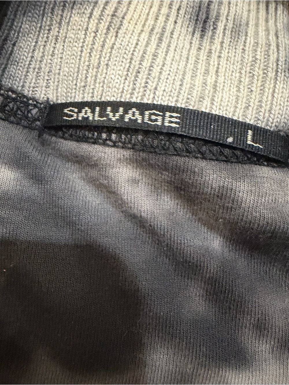Salvage Gray Tie-Dye Cropped Bomber Jacket Vintage - Picture 8 of 8